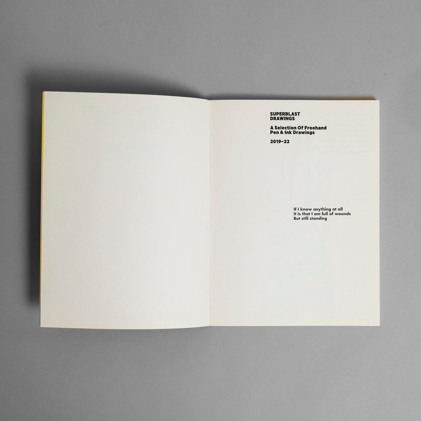 SUPERBLAST DRAWINGS 2019-22 Vol.1 (signed/numbered)